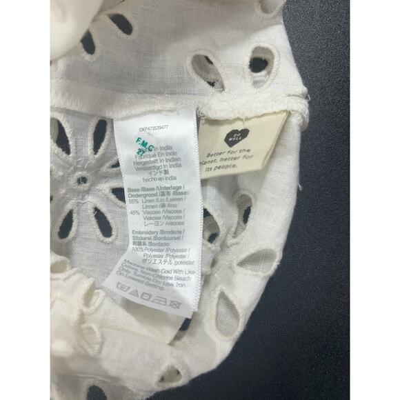 Madewell NWT Floral Eyelet Crop Top In‎ Lighthouse in Size 1X & 3X MSRP $92 - Picture 6 of 7